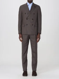 Abito a doppiopetto in lana e seta Lardini