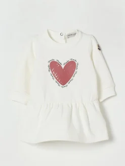 Abito a felpa in cotone con cuore Moncler