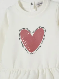 Abito a felpa in cotone con cuore Moncler