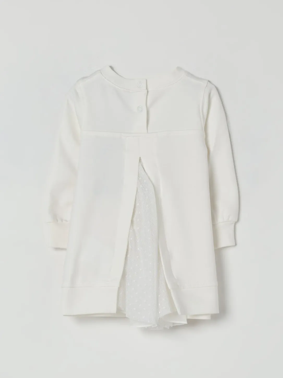 Abito a felpa stampata in cotone Monnalisa