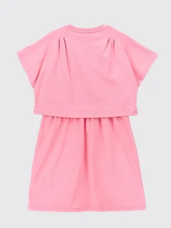 Abito a t-shirt in cotone con logo Kenzo Kids