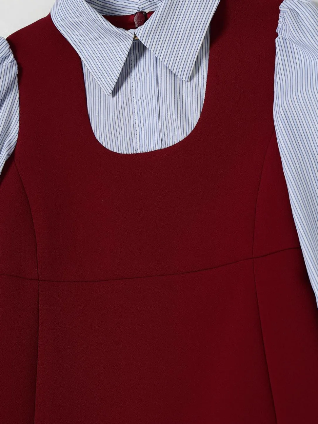 Abito camicia in crepe Elisabetta Franchi La Mia Bambina