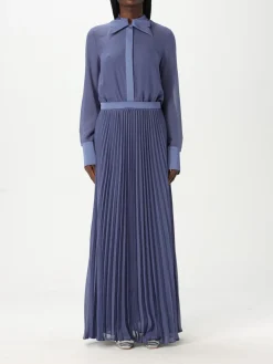 Abito chemisier Emporio Armani in georgette plissettato