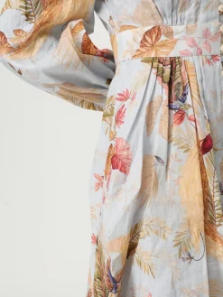 Abito chemisier Zimmermann in lino con stampa floreale