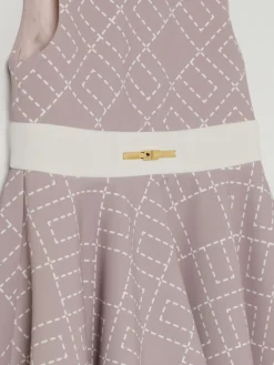 Abito con logo all-over Elisabetta Franchi La Mia Bambina