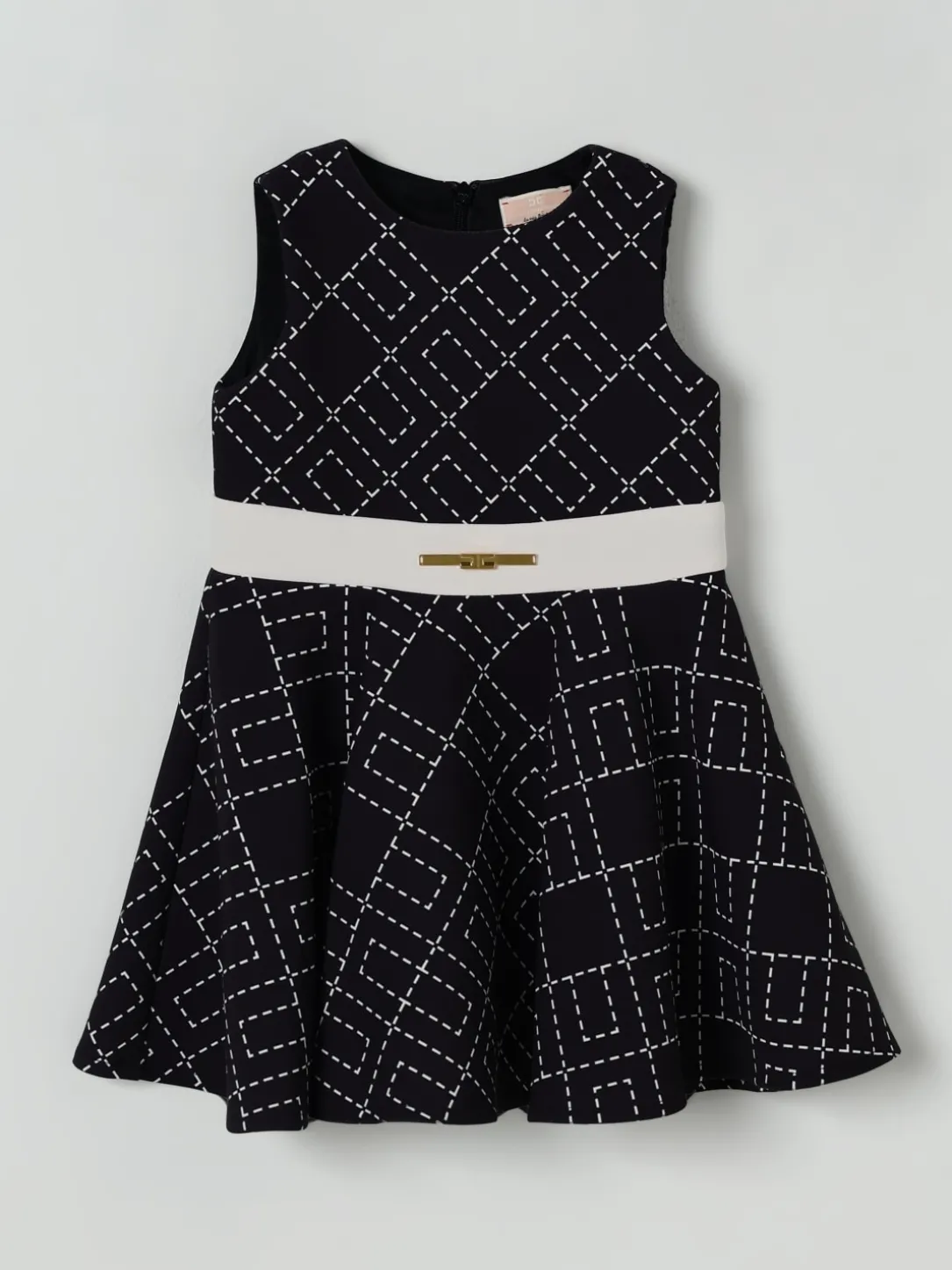 Abito con logo all-over Elisabetta Franchi La Mia Bambina
