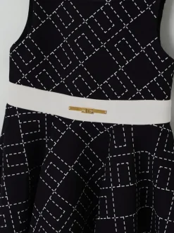 Abito con logo all-over Elisabetta Franchi La Mia Bambina