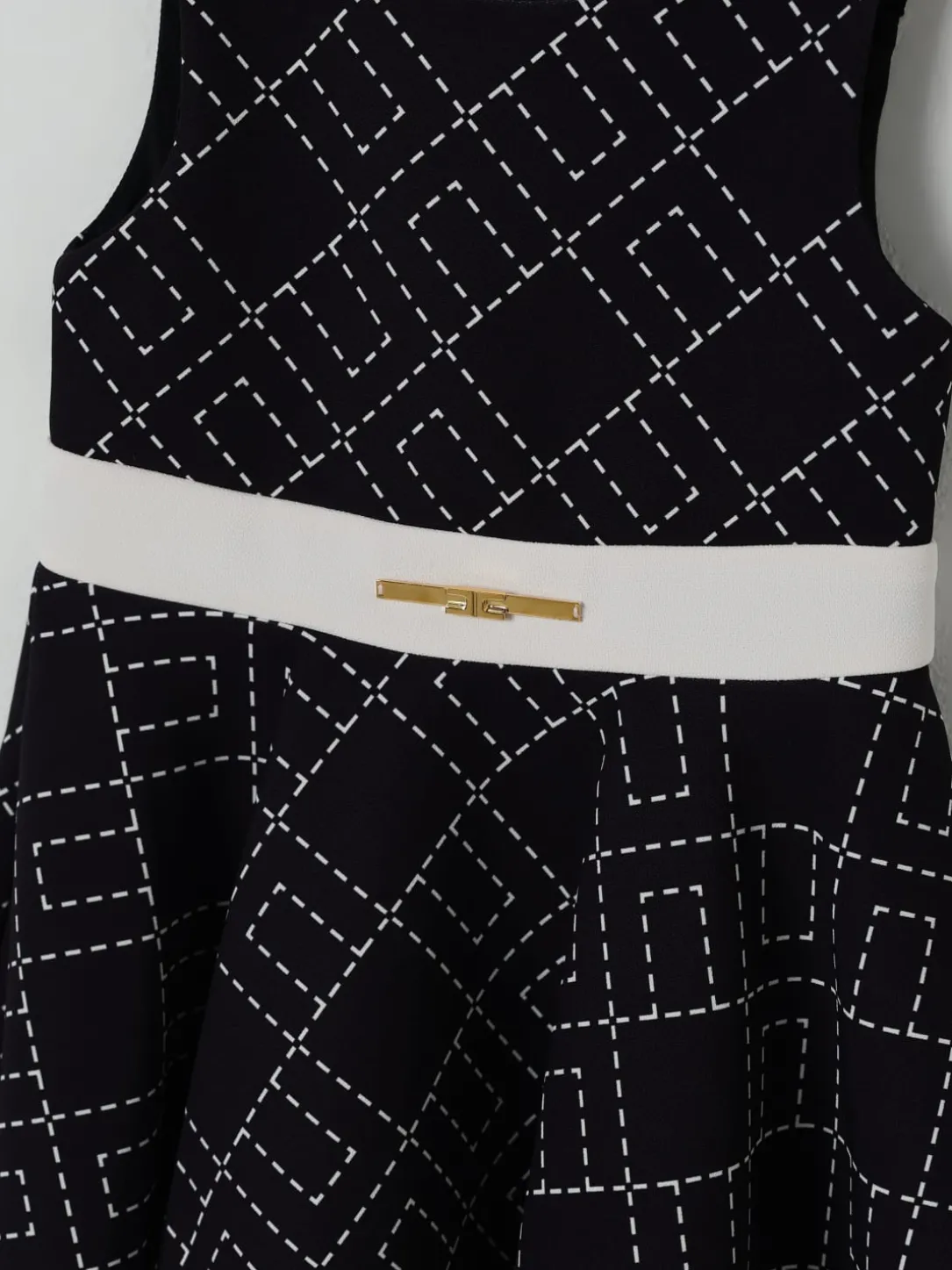 Abito con logo all-over Elisabetta Franchi La Mia Bambina