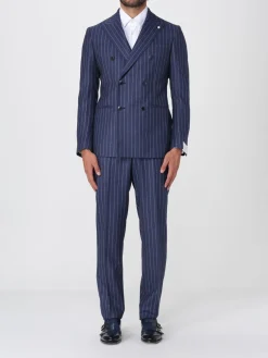 Abito doppiopetto Luigi Bianchi in lana vergine a righe