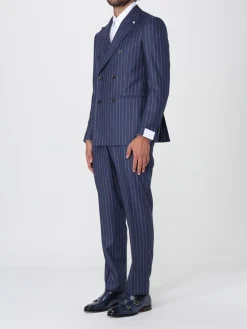 Abito doppiopetto Luigi Bianchi in lana vergine a righe