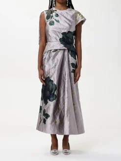 Abito Erdem in seta con stampa floreale