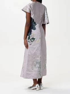 Abito Erdem in seta con stampa floreale