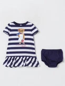 Abito in cotone a righe Bear Polo Ralph Lauren