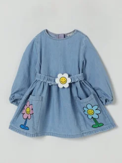 Abito in cotone con fiori Stella McCartney Kids
