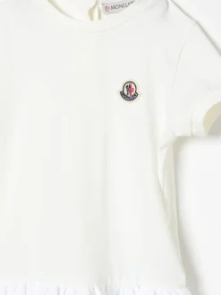 Abito in cotone con logo Moncler