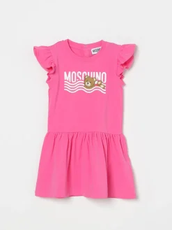 Abito in cotone con stampa Teddy Moschino