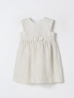 Abito in cotone e lino a righe Il Gufo