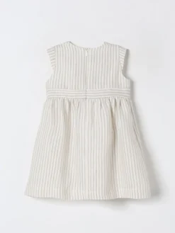 Abito in cotone e lino a righe Il Gufo