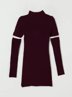 Abito in maglia di viscosa con logo Twinset