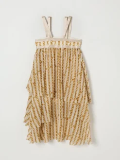 Abito in seta stampata Versace