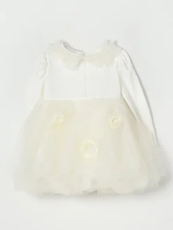 Abito in tulle con fiori Monnalisa