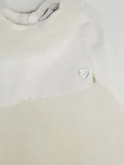 Abito in tulle con fiori Monnalisa