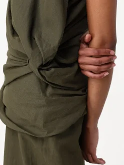 Abito Jil Sander in lino drappeggiato