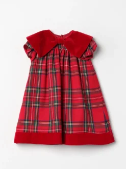 Abito La Stupenderia in misto cotone con motivo tartan