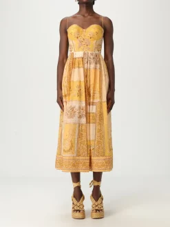Abito midi Zimmermann in cotone stampato