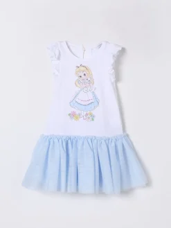 Abito Monnalisa in cotone con tulle