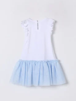 Abito Monnalisa in cotone con tulle