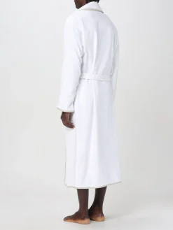 Accappatoio in cotone con logo Brunello Cucinelli