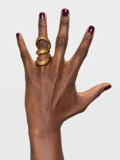 Anello Blow Up Panconesi in ottone placcato oro