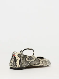 Ballerina Aeyde in pelle stampa pitone