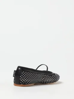 Ballerina A.P.C. in nylon a rete con strass all over