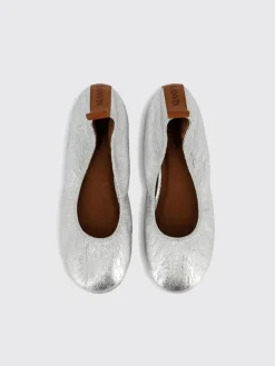 Ballerina Lanvin in pelle laminata cracklè