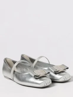 Ballerina New Vara Ferragamo in pelle laminata