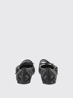 Ballerina Pinko in pelle con strass all over