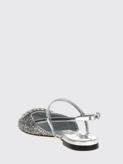 Ballerina slingback Belinda Jimmy Choo in pelle laminata e glitter