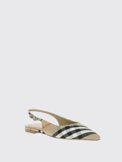 Ballerina slingback Birdie Burberry in misto cotone jacquard