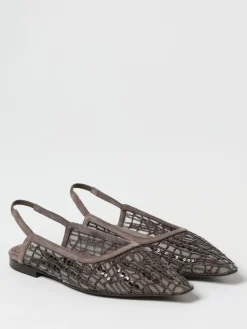Ballerina Slingback Brunello Cucinelli in viscosa con paillettes