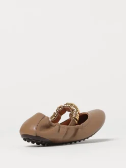 Ballerina Tod's in pelle con anelli metallici