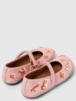 Ballerina Twins Camper in pelle con stampa floreale