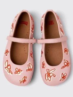 Ballerina Twins Camper in pelle con stampa floreale