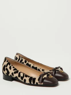 Ballerina Valentino Garavani in cavallino animalier e pelle