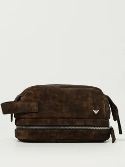 Beauty case in camoscio Emporio Armani