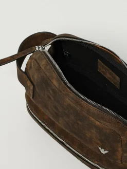 Beauty case in camoscio Emporio Armani