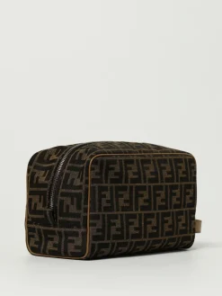 Beauty Case Medium FF Fendi in misto cotone jacquard