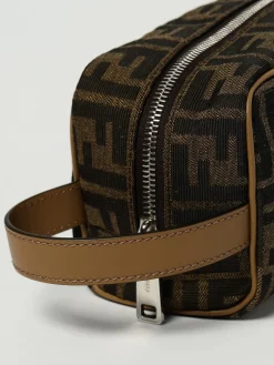 Beauty Case Small FF Fendi in misto cotone jacquard