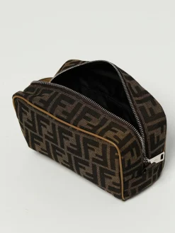 Beauty Case Small FF Fendi in misto cotone jacquard